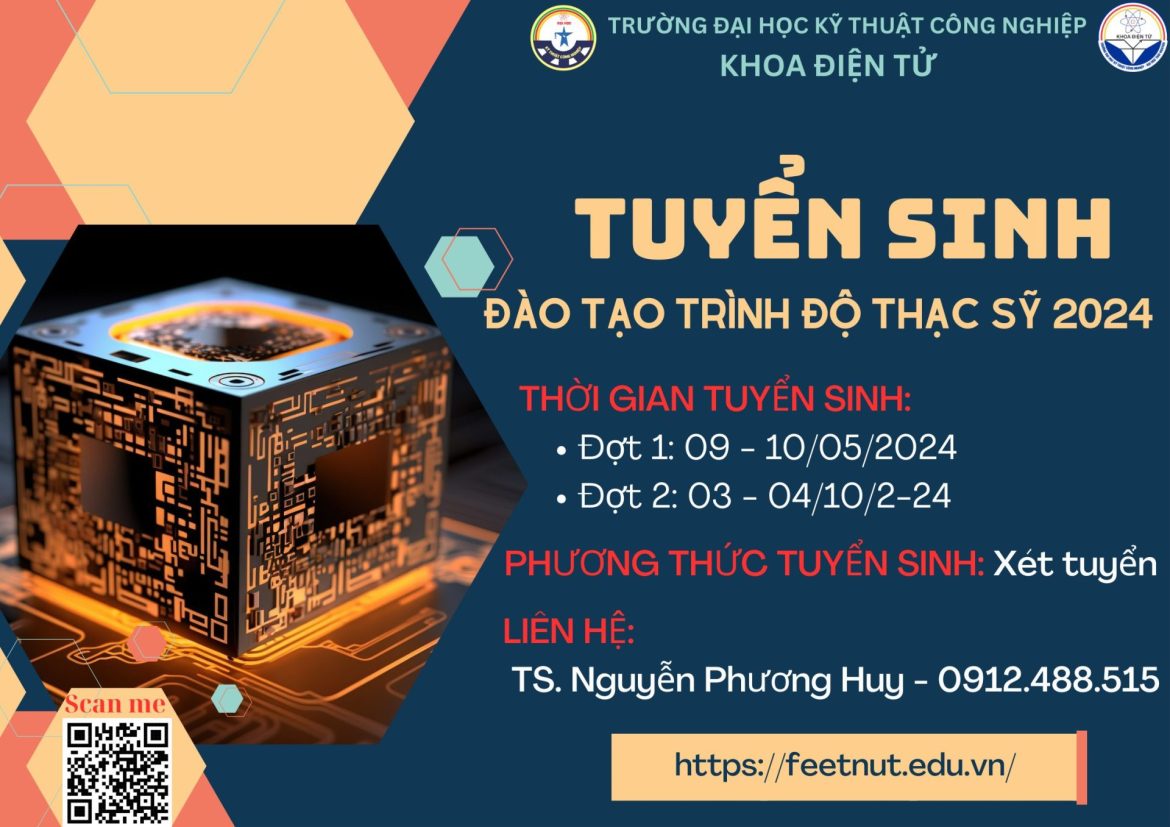 Blue Modern Digital Marketing Company Business Poster tuyển sinh thạc sỹ 2024