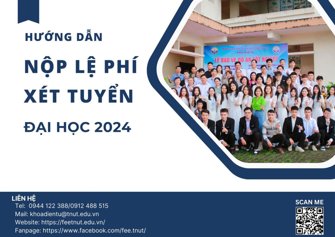 White Blue Modern Travel Poster Hướng dẫn nộp lệ phí xét tuyển